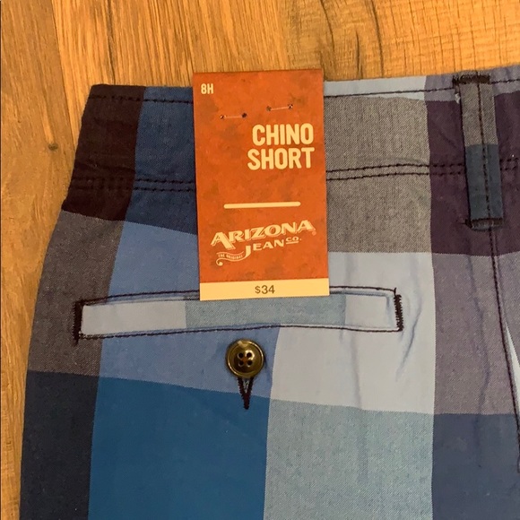 ✨NWT BOYS SZ. 8H CHINO BLUE PLAID SHORTS 🩳 ✨ - Picture 4 of 5